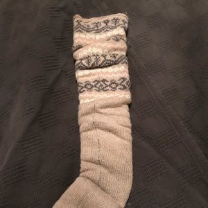 Wool fair isle boot socks